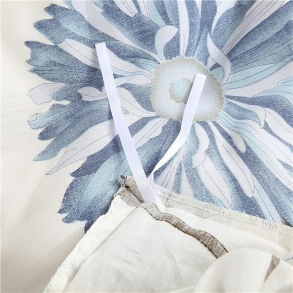 Beddings Daisy Silhouette Reversible Floral Print 3-Piece 100% Cotton - Picture 5 of 14